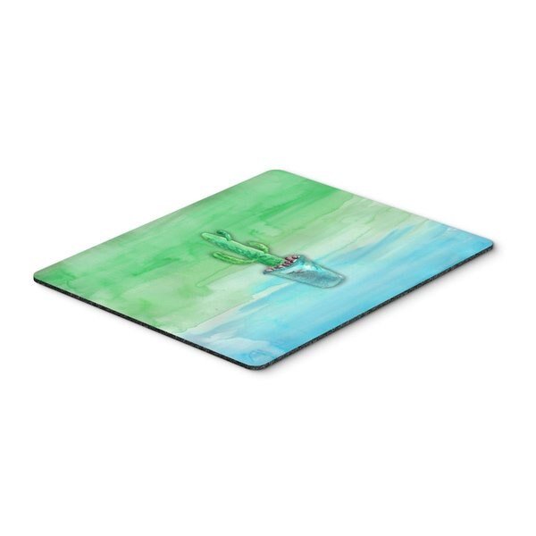 Cactus Teal & Green Watercolor Mouse Pad; Hot Pad or Trivet, Carolines Treasures, Mfr#: BB7362MP